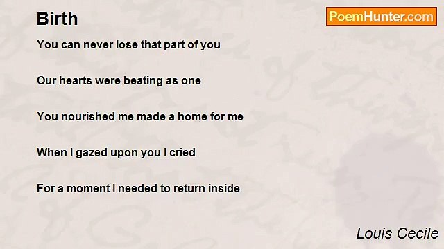 Louis Cecile - Birth