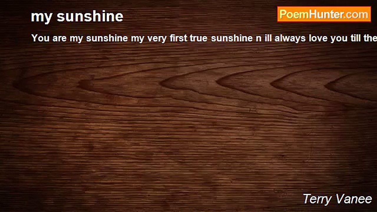 Terry Vanee - my sunshine