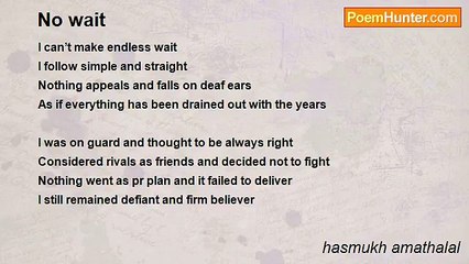 hasmukh amathalal - No wait