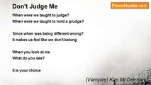 (Vampire) Kim McDermand - Don't Judge Me