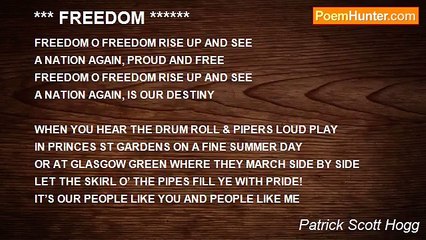 Patrick Scott Hogg - *** FREEDOM ******
