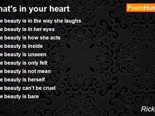 Ricky Baker - what's in your heart