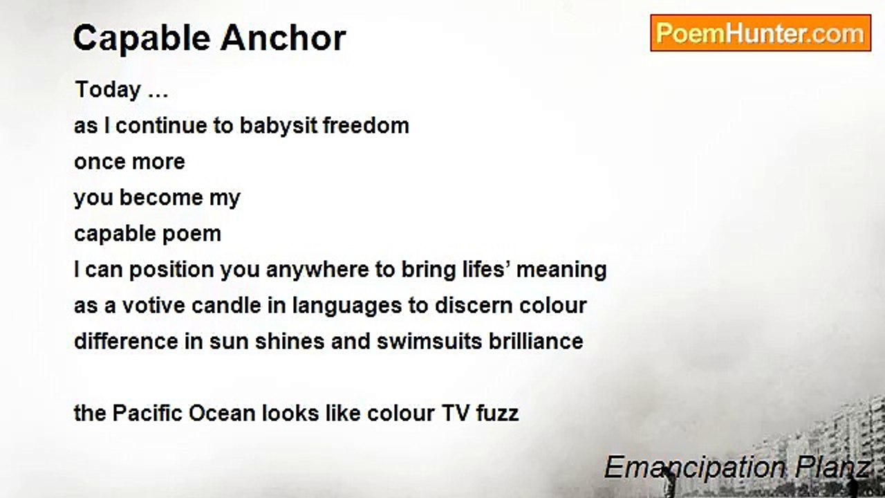 Emancipation Planz - Capable Anchor