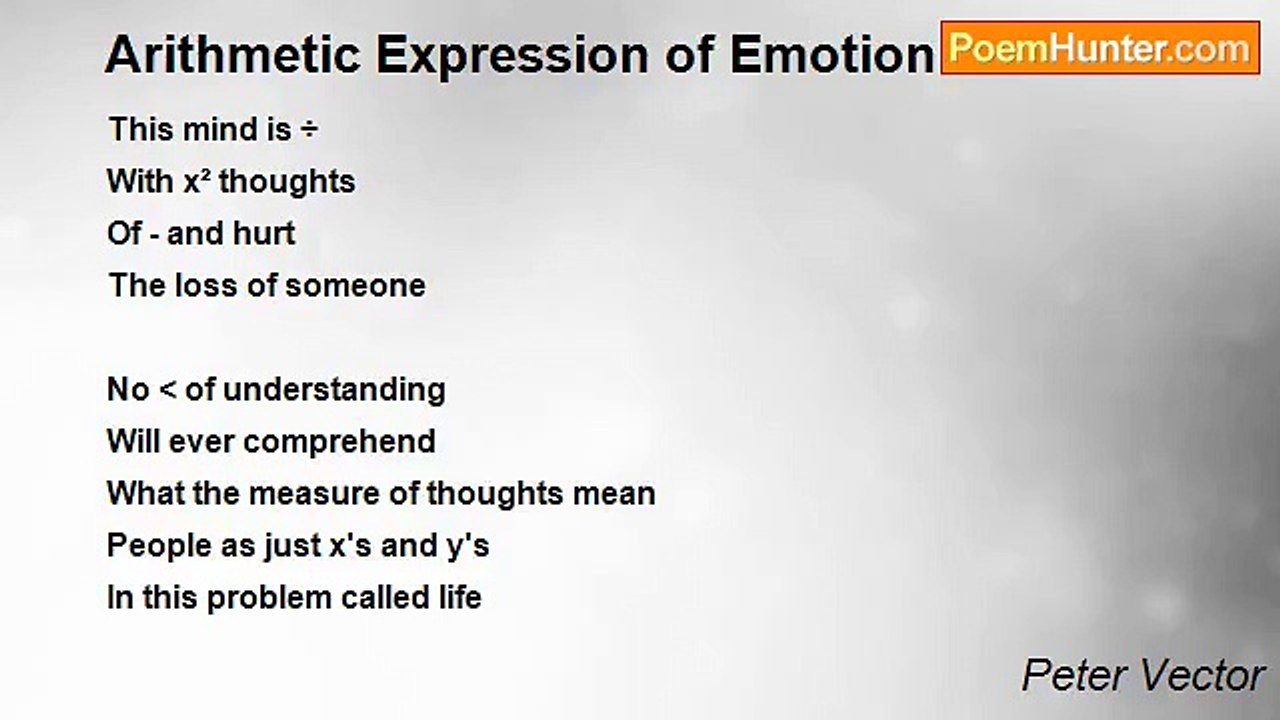 Peter Vector - Arithmetic Expression of Emotion