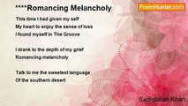 Sadiqullah Khan - Romancing Melancholy
