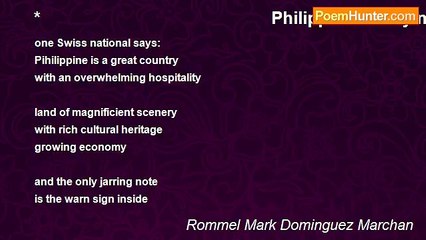 Rommel Mark Dominguez Marchan - *                                                Philippine Terrifying Hospitality