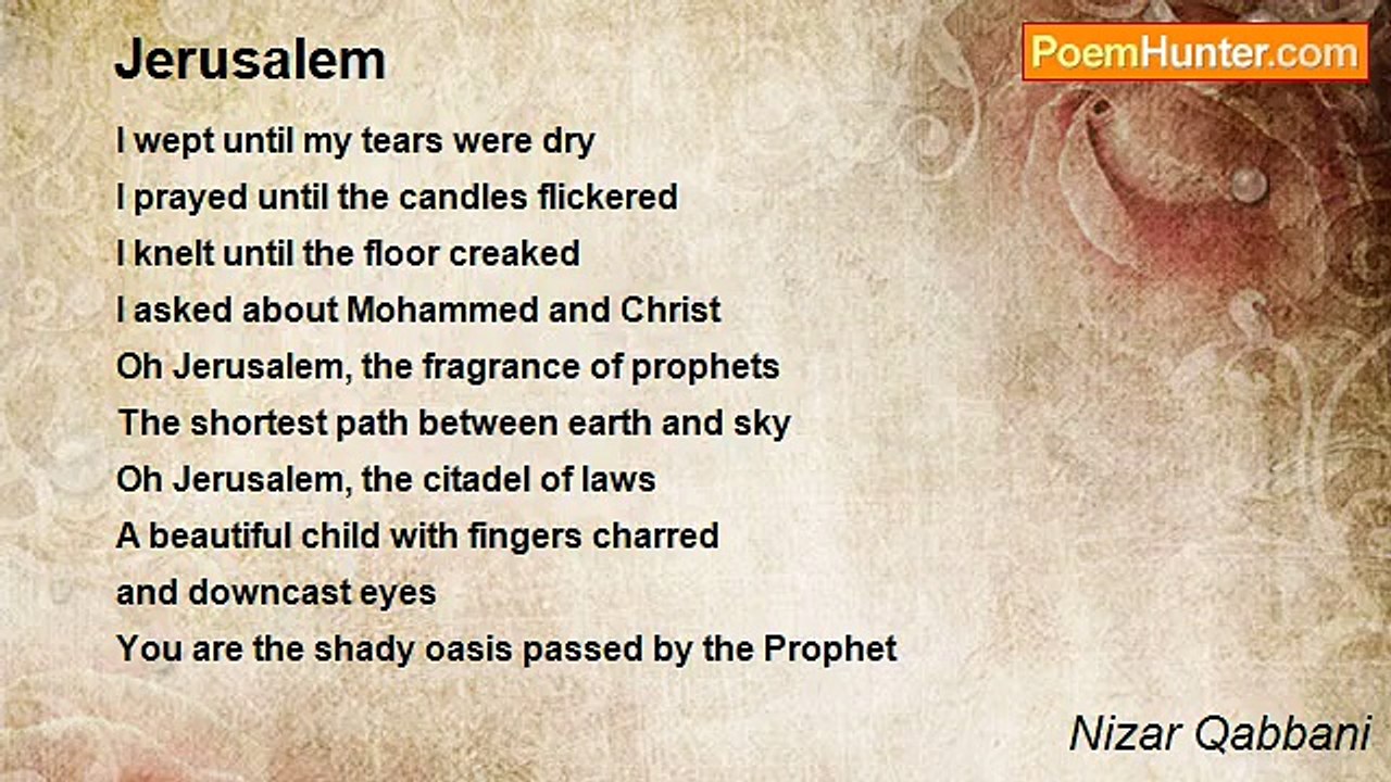 Nizar Qabbani - Jerusalem