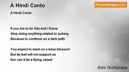 Alex Nodopaka - A Hindi Canto