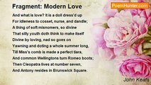 John Keats - Fragment: Modern Love