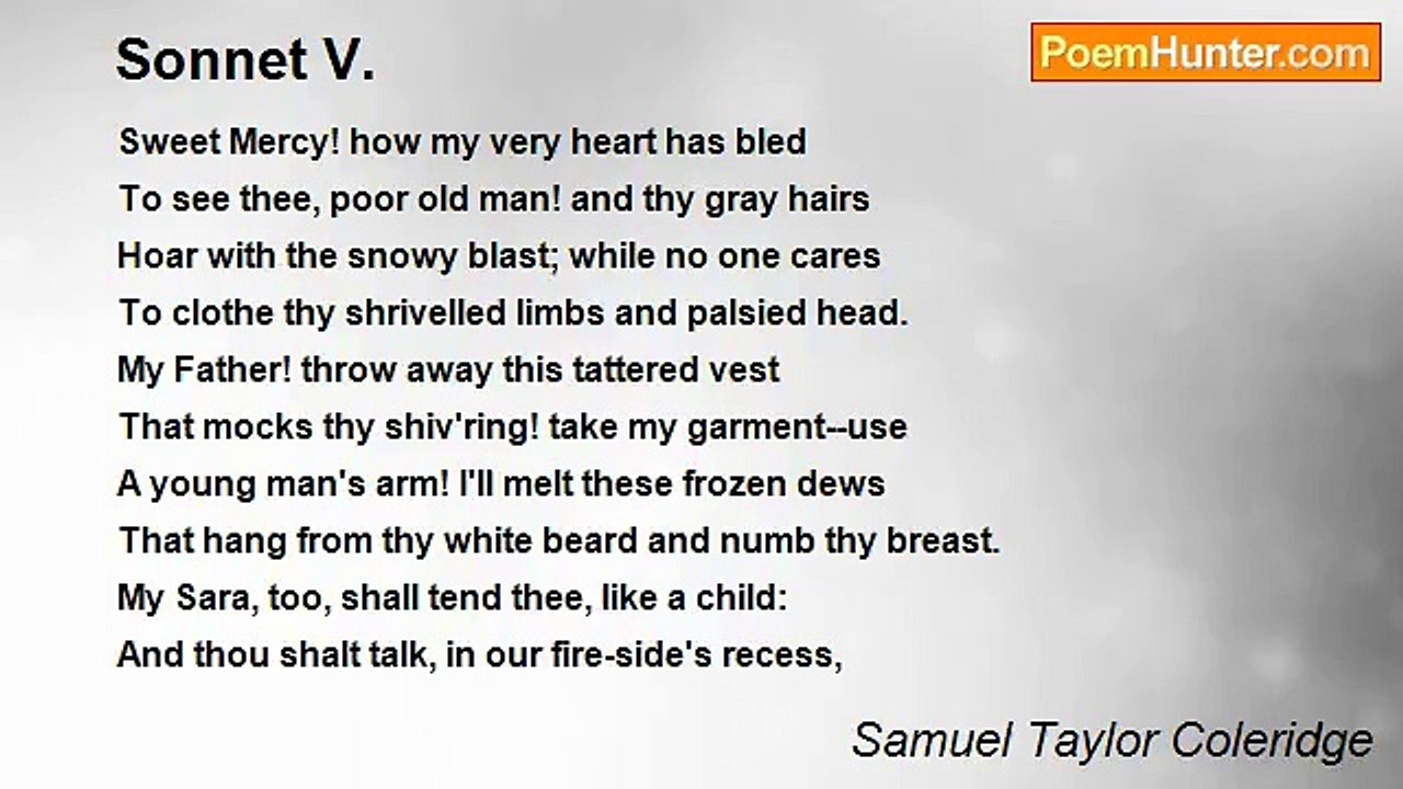 Samuel Taylor Coleridge - Sonnet V.