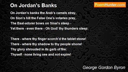 George Gordon Byron - On Jordan's Banks