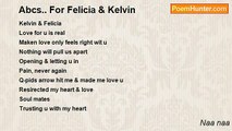 Naa naa - Abcs.. For Felicia & Kelvin