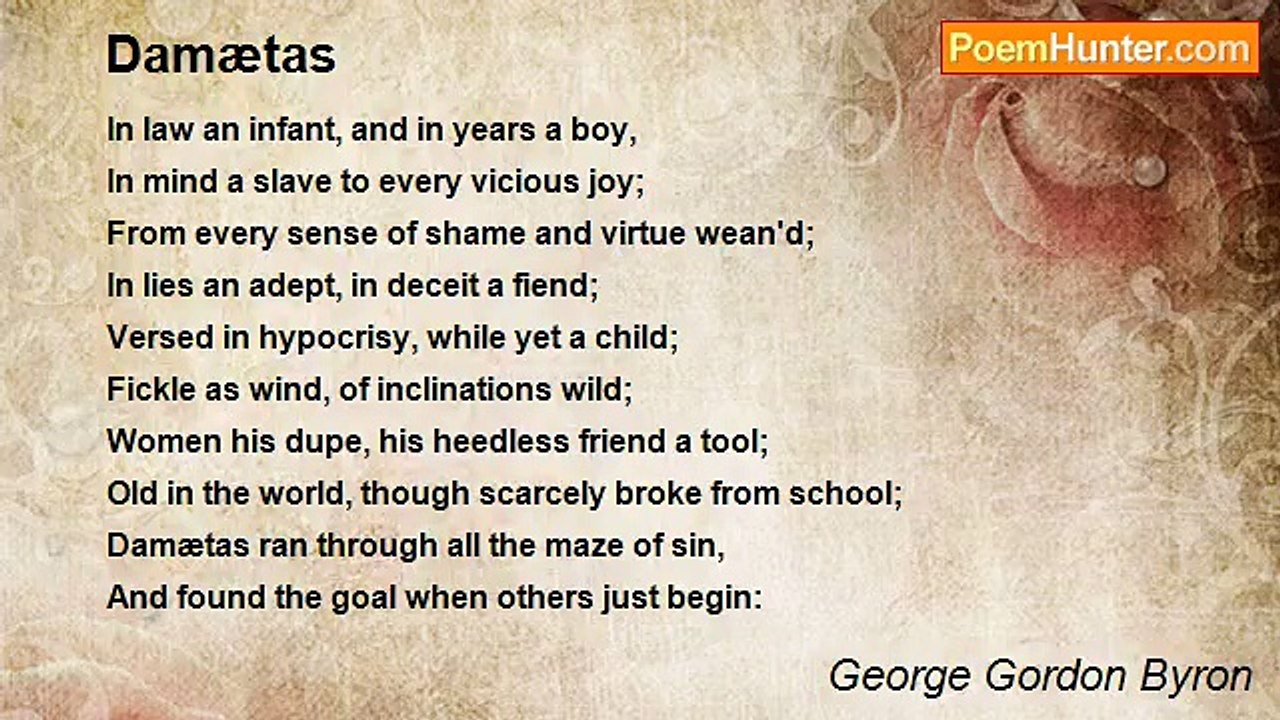 George Gordon Byron - Damætas
