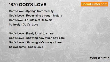 John Knight - *670 GOD'S LOVE
