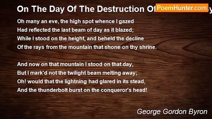 George Gordon Byron - On The Day Of The Destruction Of Jerusalem By Titus