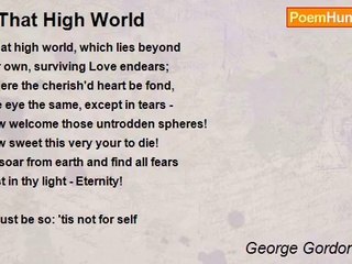 George Gordon Byron - If That High World