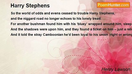 Henry Lawson - Harry Stephens