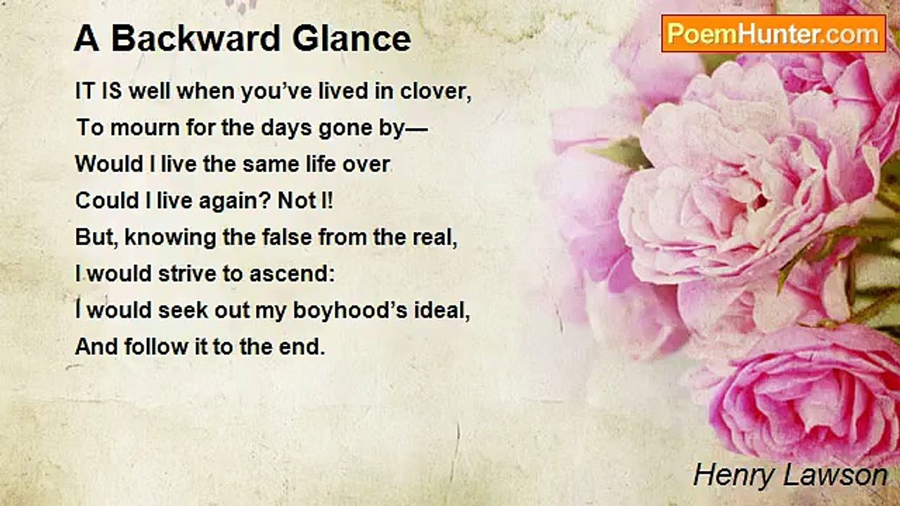 Henry Lawson - A Backward Glance
