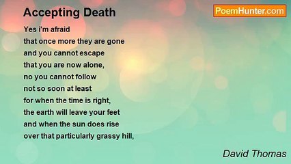 David Thomas - Accepting Death