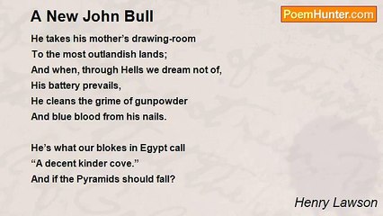 Henry Lawson - A New John Bull