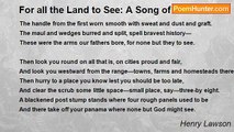 Henry Lawson - For all the Land to See: A Song of the Tools