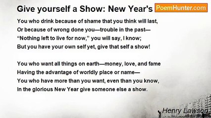 Henry Lawson - Give yourself a Show: New Year's Eve