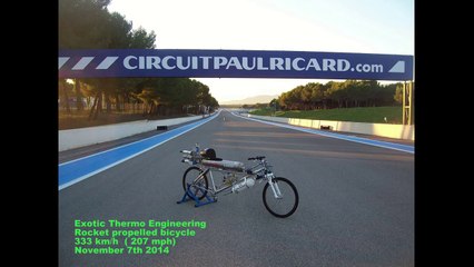 A 333 km/h sur un vélo (record du monde)