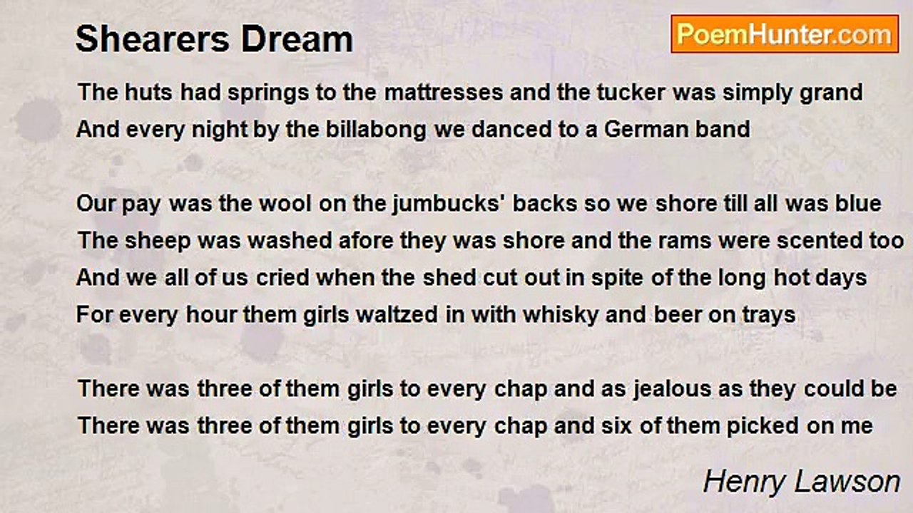 Henry Lawson - Shearers Dream
