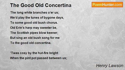 Henry Lawson - The Good Old Concertina