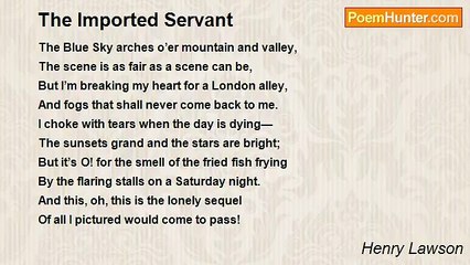 Henry Lawson - The Imported Servant