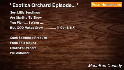 MoonBee Canady - ' Exotica Orchard Episode... '