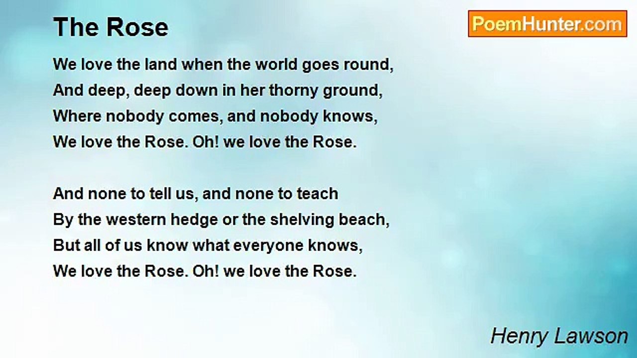 Henry Lawson - The Rose