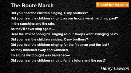 Henry Lawson - The Route March