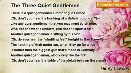 Henry Lawson - The Three Quiet Gentlemen