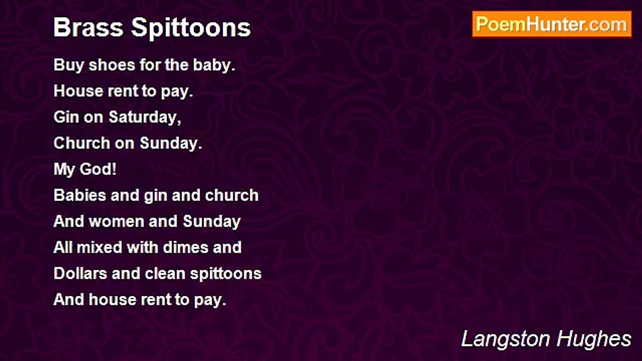 Langston Hughes - Brass Spittoons