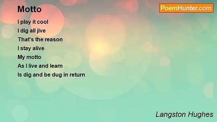 Langston Hughes - Motto