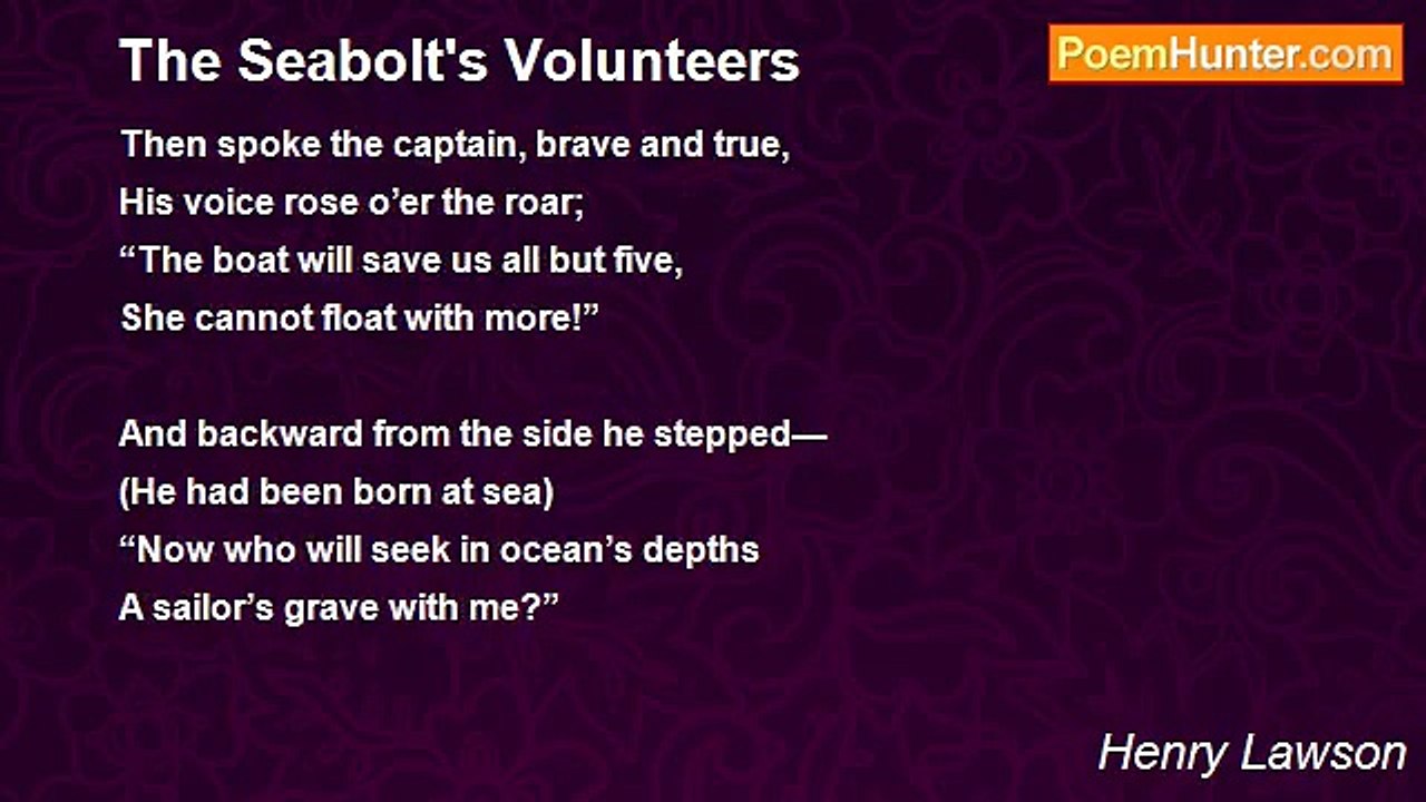 Henry Lawson - The Seabolt's Volunteers