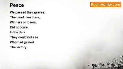 Langston Hughes - Peace