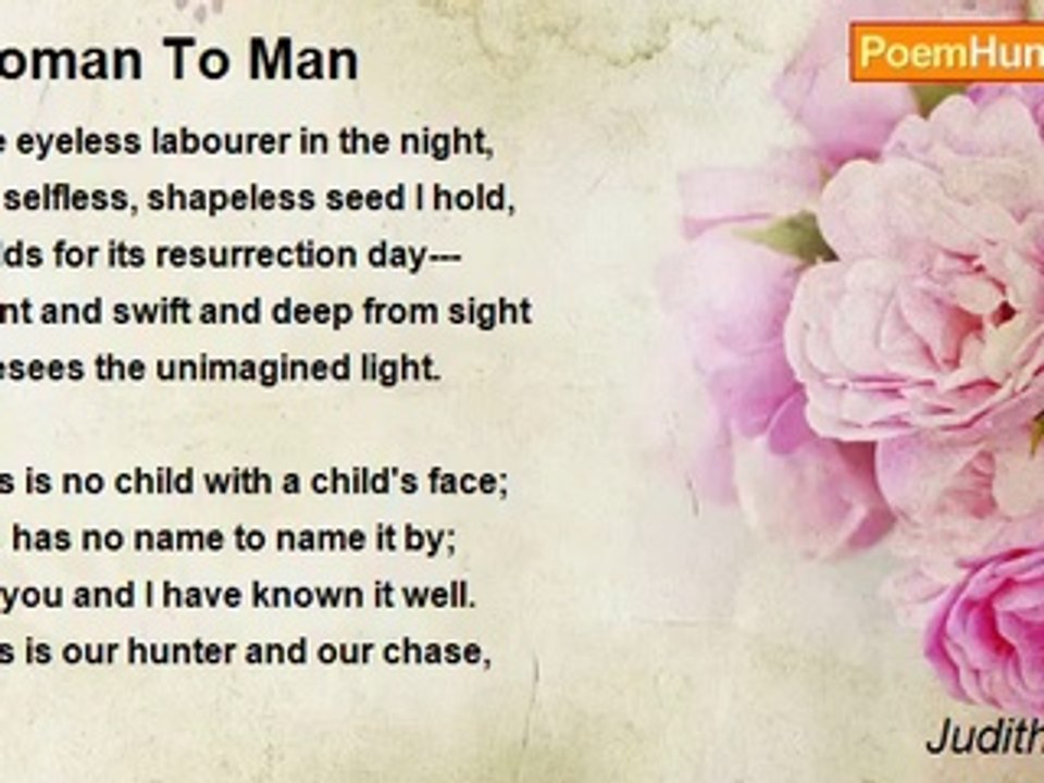 Judith Wright - Woman To Man