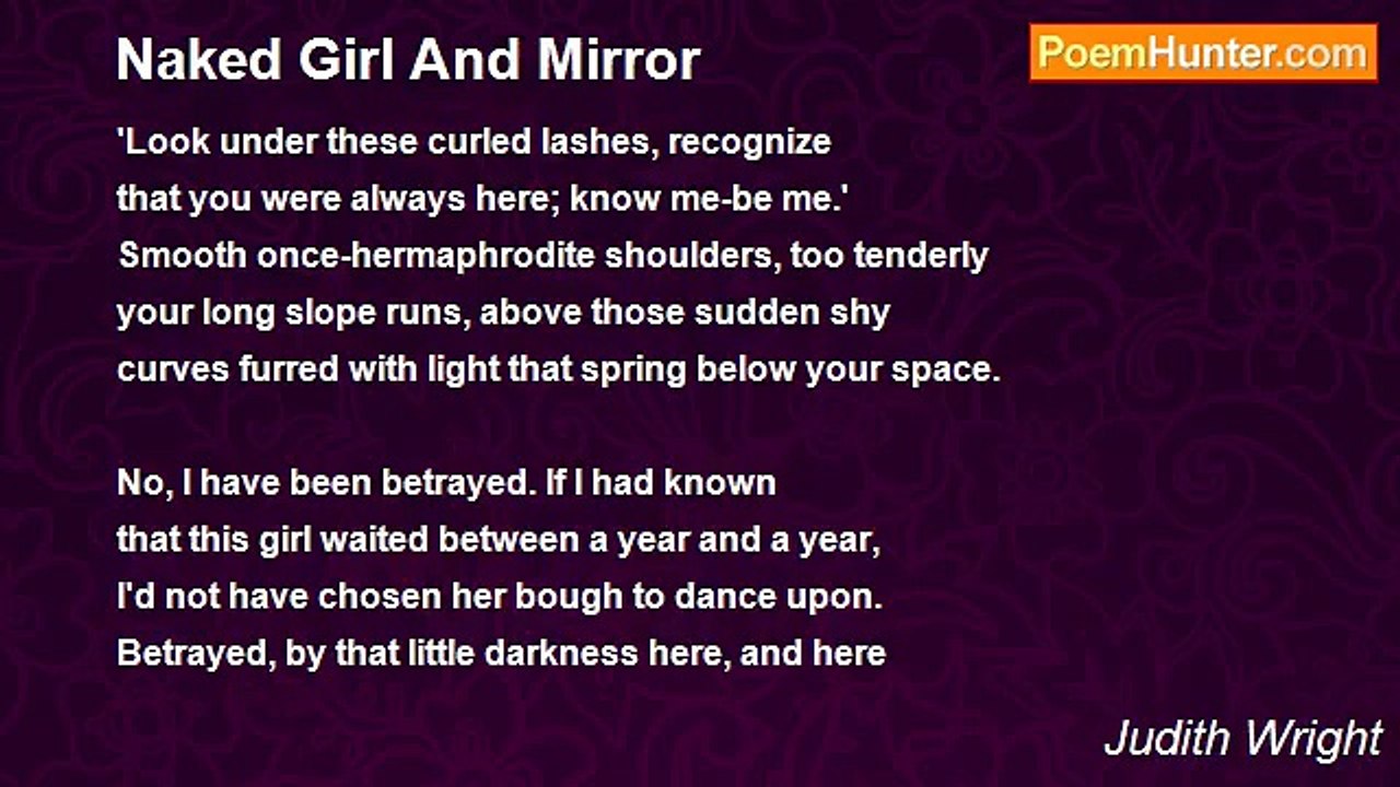 Judith Wright - Naked Girl And Mirror