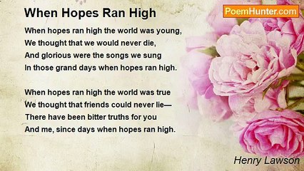 Henry Lawson - When Hopes Ran High