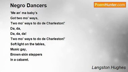Langston Hughes - Negro Dancers