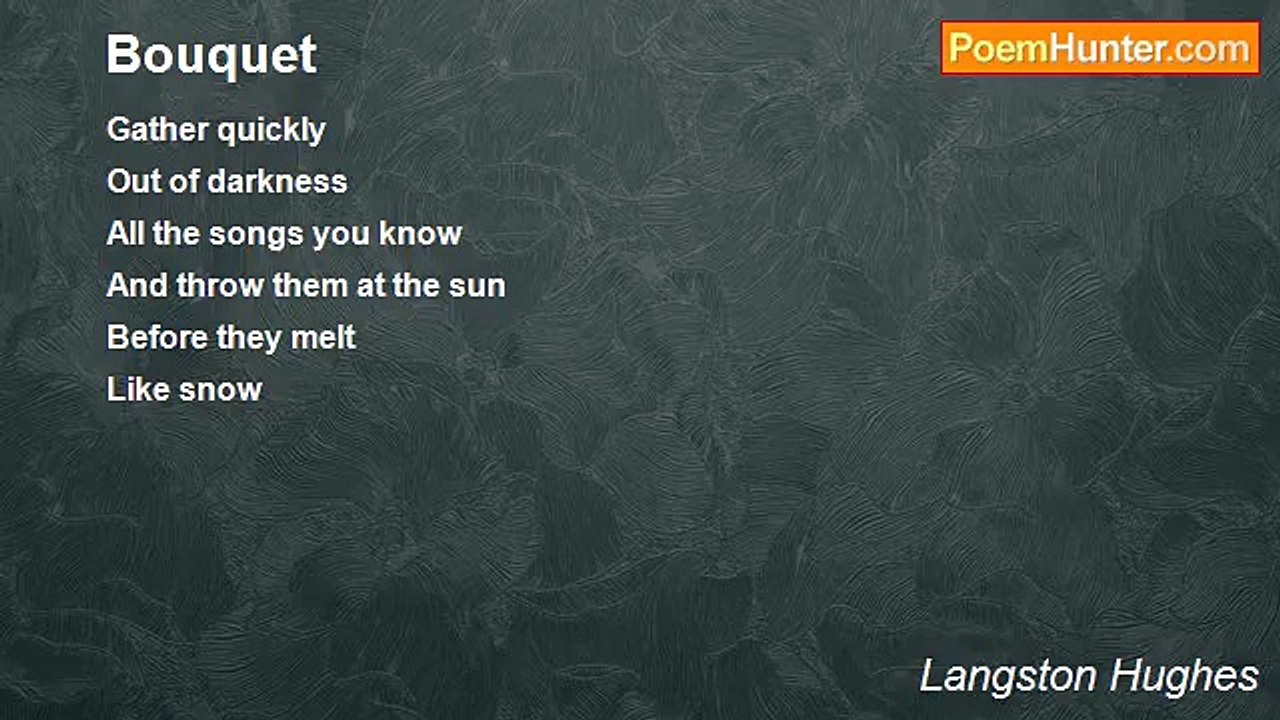 Langston Hughes - Bouquet
