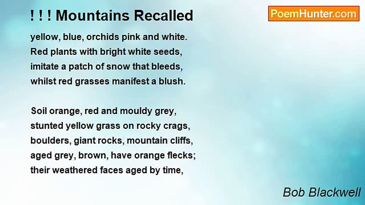 Bob Blackwell - ! ! ! Mountains Recalled