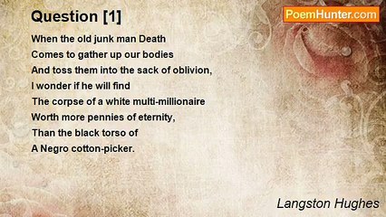 Langston Hughes - Question [1]