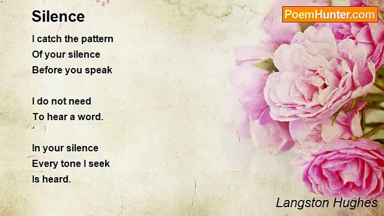 Langston Hughes - Silence