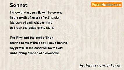 Federico García Lorca - Sonnet