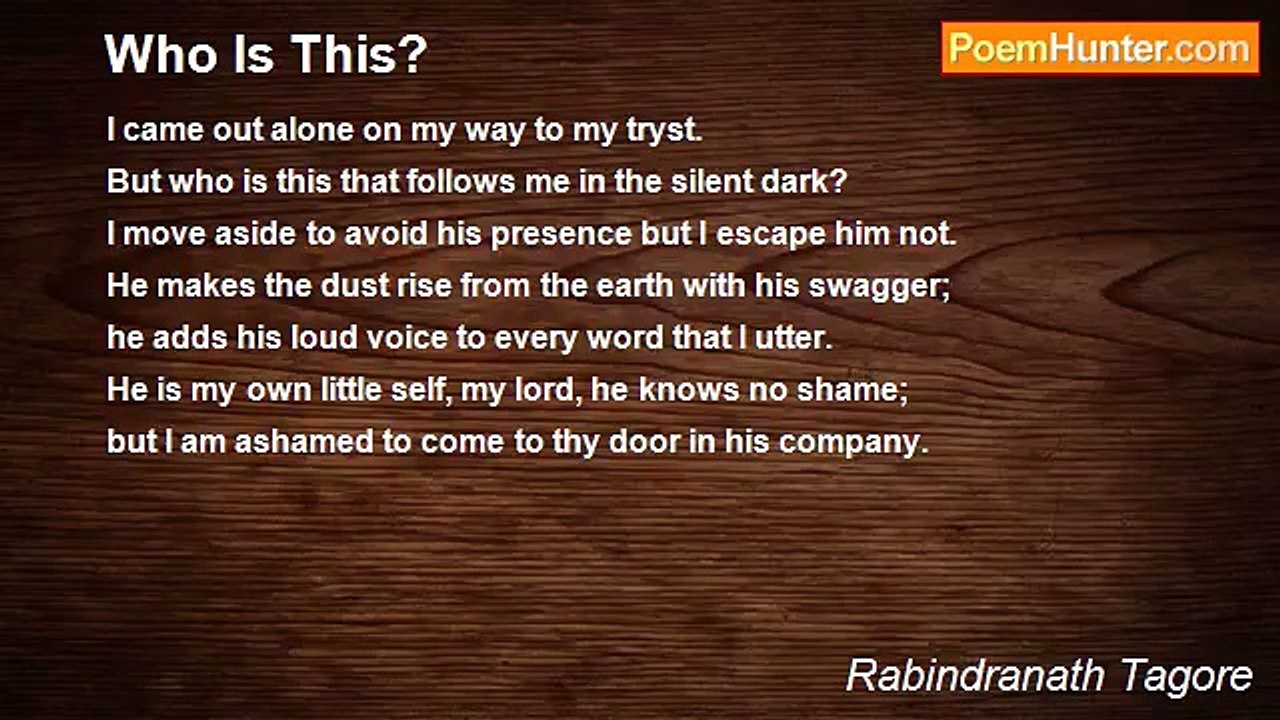 Rabindranath Tagore - Who Is This?