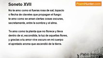 Pablo Neruda - Soneto XVII