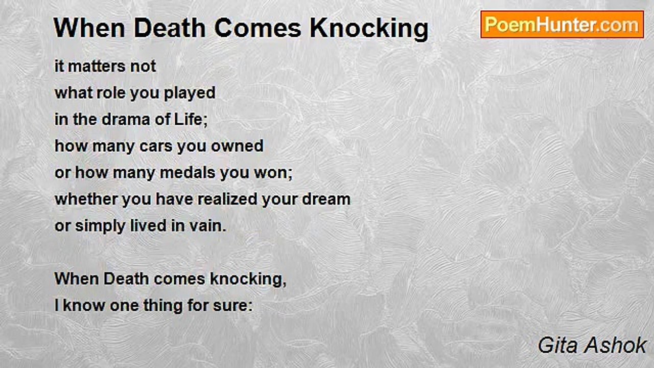 Gita Ashok - When Death Comes Knocking